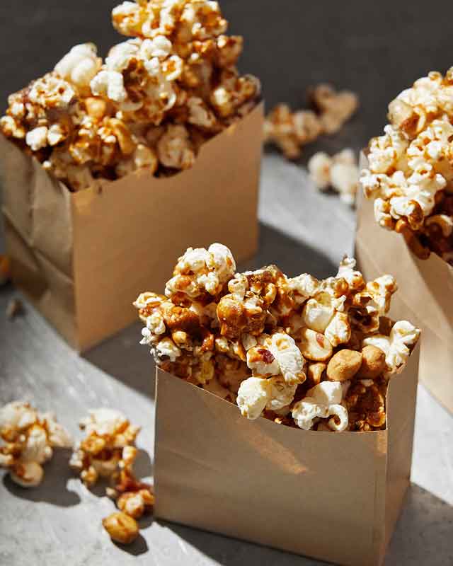 Every mouthful an explosion of flavors with this spicy, bourbon-laced caramel popcorn
	
	
