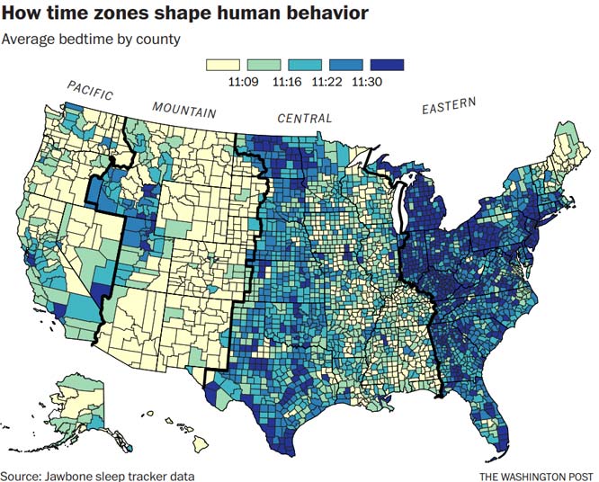 Living on the wrong side of a time zone can be hazardous to your health
