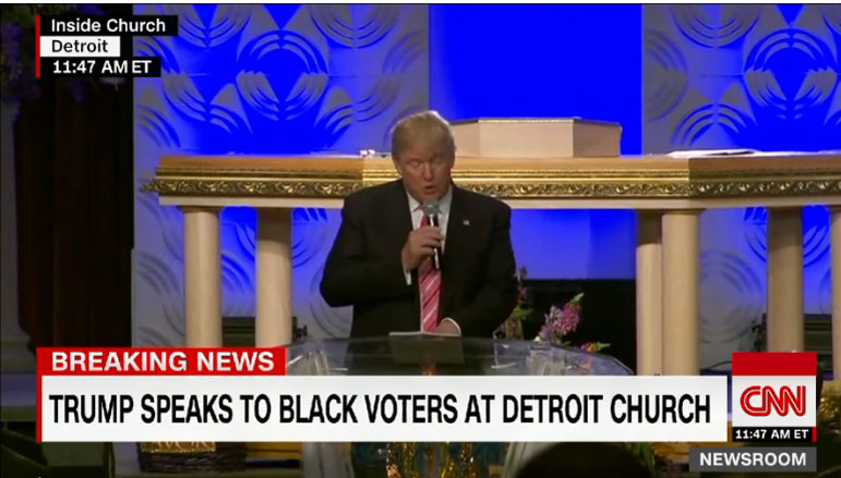 Trump at a Black Detroit Church: What He Should Have Said