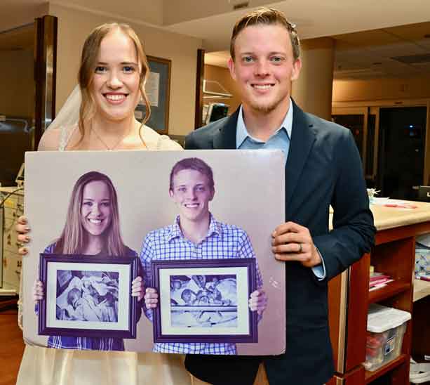 They were preemies in the NICU at the same time. Now they're married