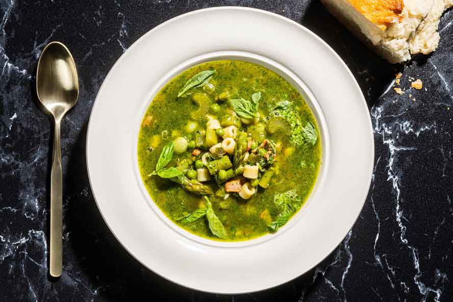 Minestrone Verde -- a soupy stew of beans, greens and pasta -- showcases spring's finest 
	