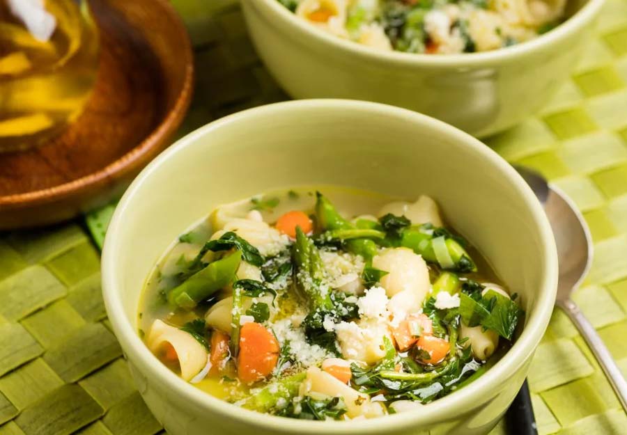 This Spring Vegetable Minestrone is adaptable for scrumptious, year-round pleasure
 
  