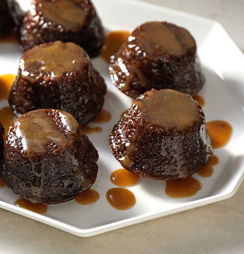 Sticky toffee pudding is the warm, saucy British dessert --- satisfyingly soft and saucy, with a not-too-cloying sweetness
	
	