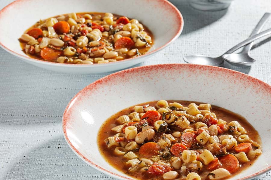 Add this bowl of Italian delight -- a hearty symphony of spices, pasta and veggies -- to your healthy joyous January soup rotation