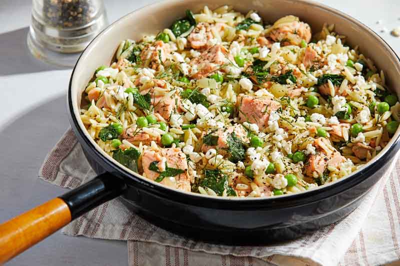 This healthful, one-pan meal is lemony, herbaceous and dreamy. It makes for a fast, fresh and fulfilling meal --- and can be adapted to whatever's in your kitchen