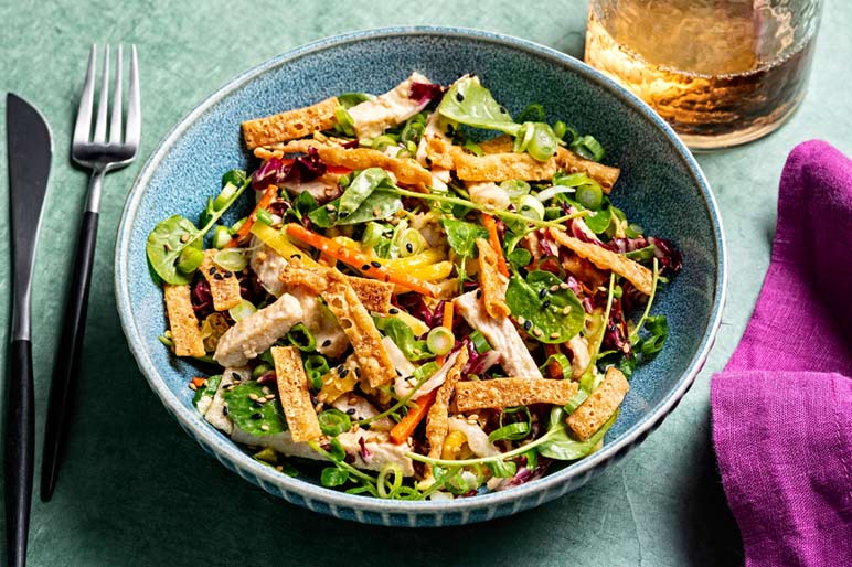 Wolfgang Puck's Chinois chicken salad is a celebration of color and exotic flavors
