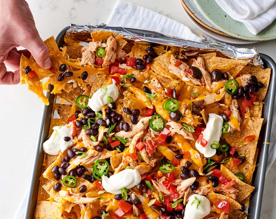Easy homemade chicken nachos will save you money and are ready in minutes
 
  
  