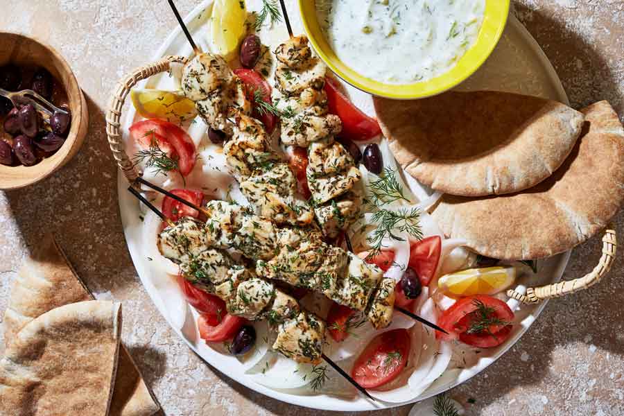 Capture the taste of the Greek isles with this souvlaki-style chicken and tzatziki
	
	