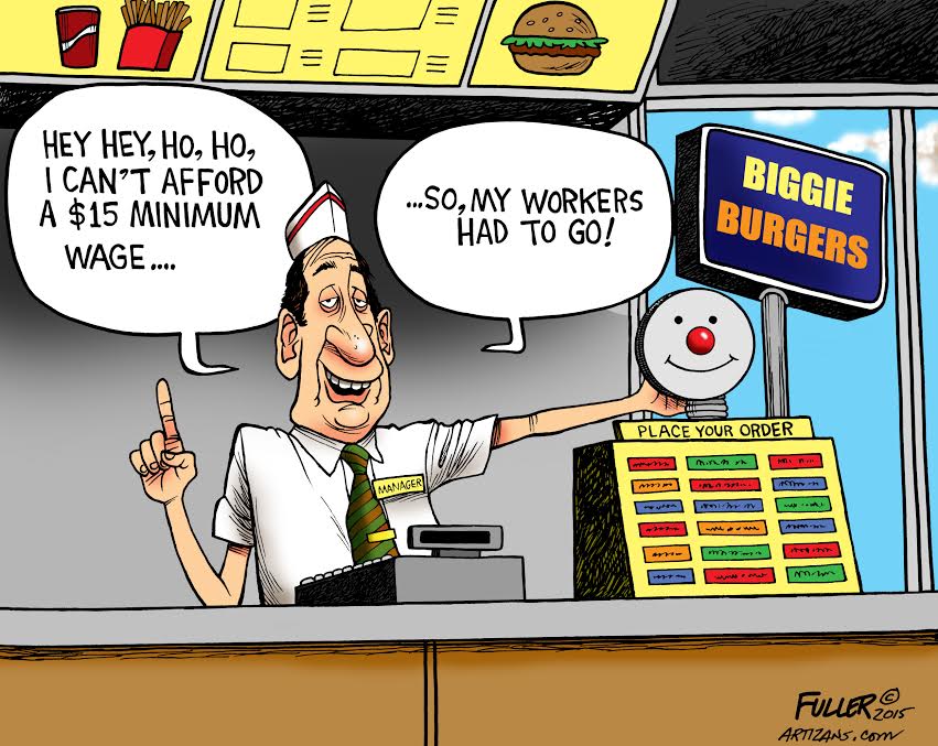 Minimum wage goes up. Employment goes down. Rinse and repeat