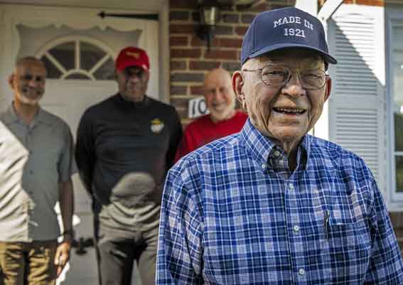  At 101, his secret to happiness?
	