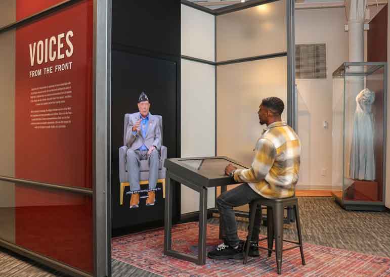 A museum is using AI to let visitors chat with World War II survivors

