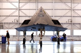 In broad daylight, Smithsonian readies a once-secret stealth fighter for debut
 
	