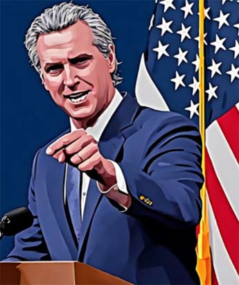 Newsom's cracked mirror