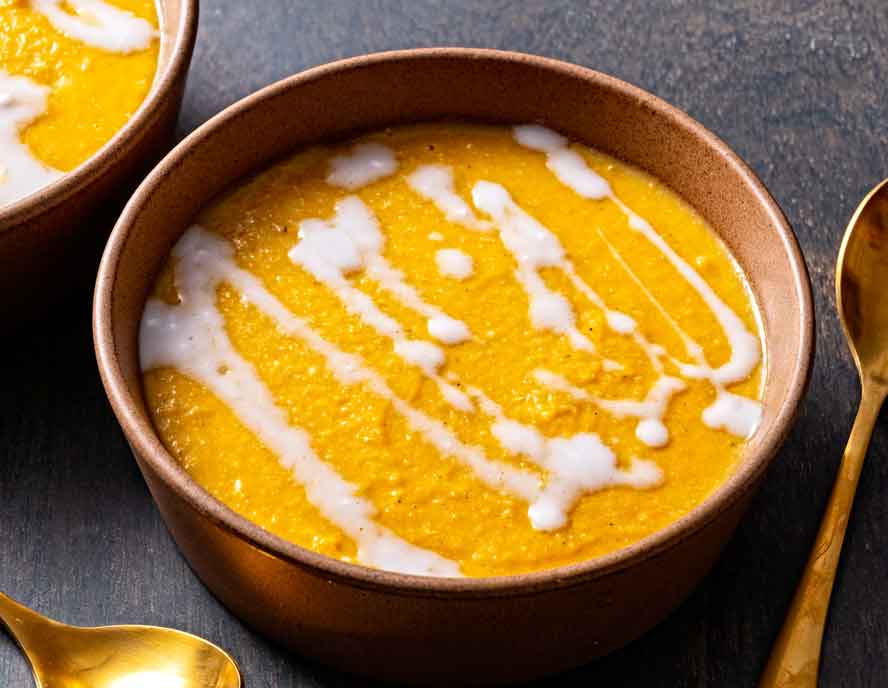 Seeking a cream-less way to add richness to a simple puree soup? Dietetic AND Delish!
	
	