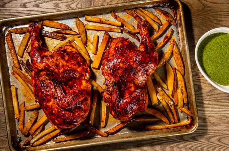 Sheet-pan Peruvian pollo a la brasa captures the flavor of fire at home
	