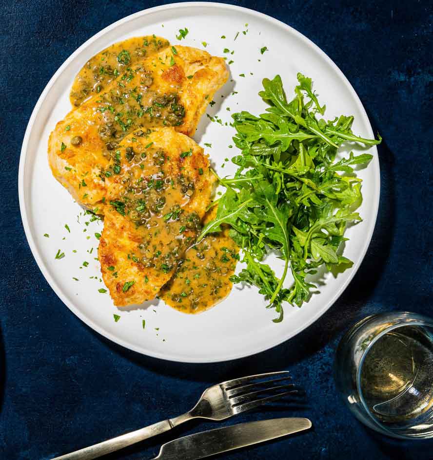 Tangy and bright with lemon and capers, this piccata recipe is quick and adaptable  