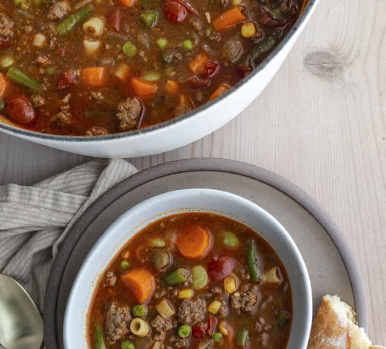 Hamburger soup is absolutely delicious, nostalgic, cozy --- and budget-friendly
 
  
  