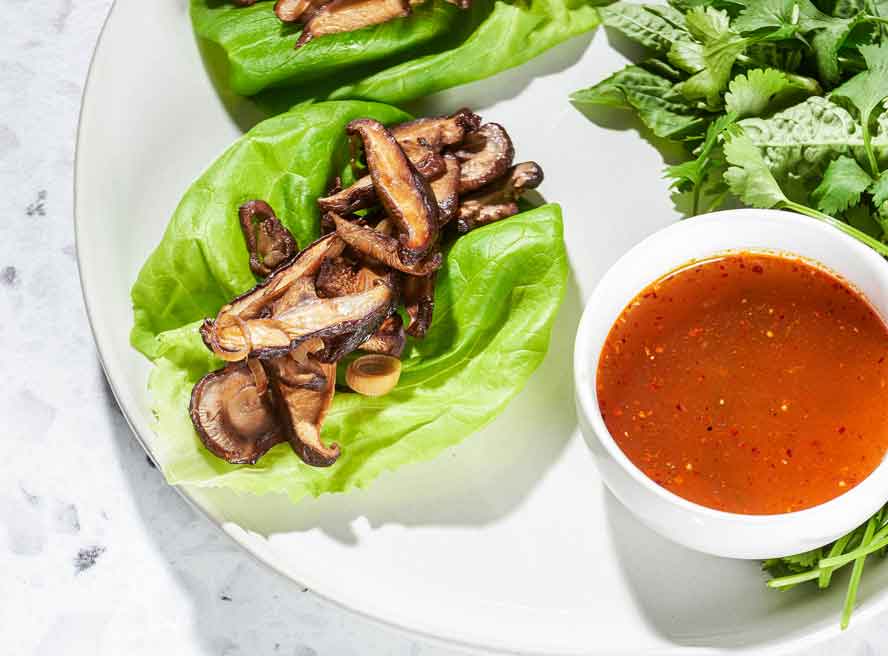 Mushroom larb with crisp shiitakes is salty, sweet, sour and spicy

