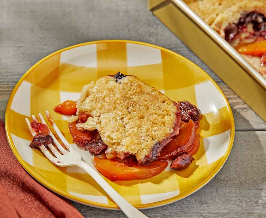 This summer peach-cherry cobbler will guarantee a chorus of 'MMM!' despite being stealthily healthful
	
	