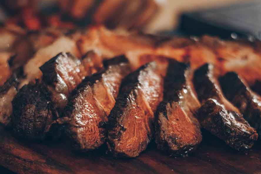 We celebrate with steak!