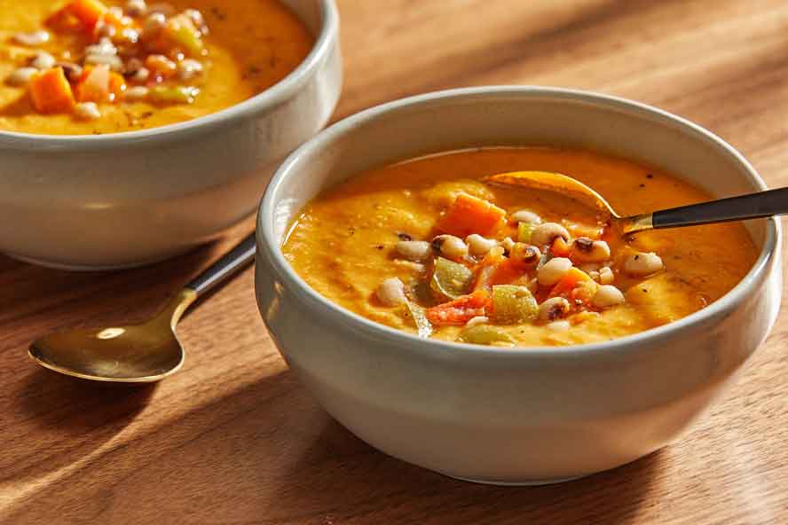 Sweet potato and black-eyed pea soup just might help you live longer. REALLY!

