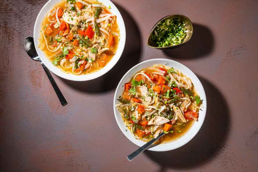 This chicken noodle soup from Tibet is  fragrant, colorful --- as well as exotic and absolutely delish
	