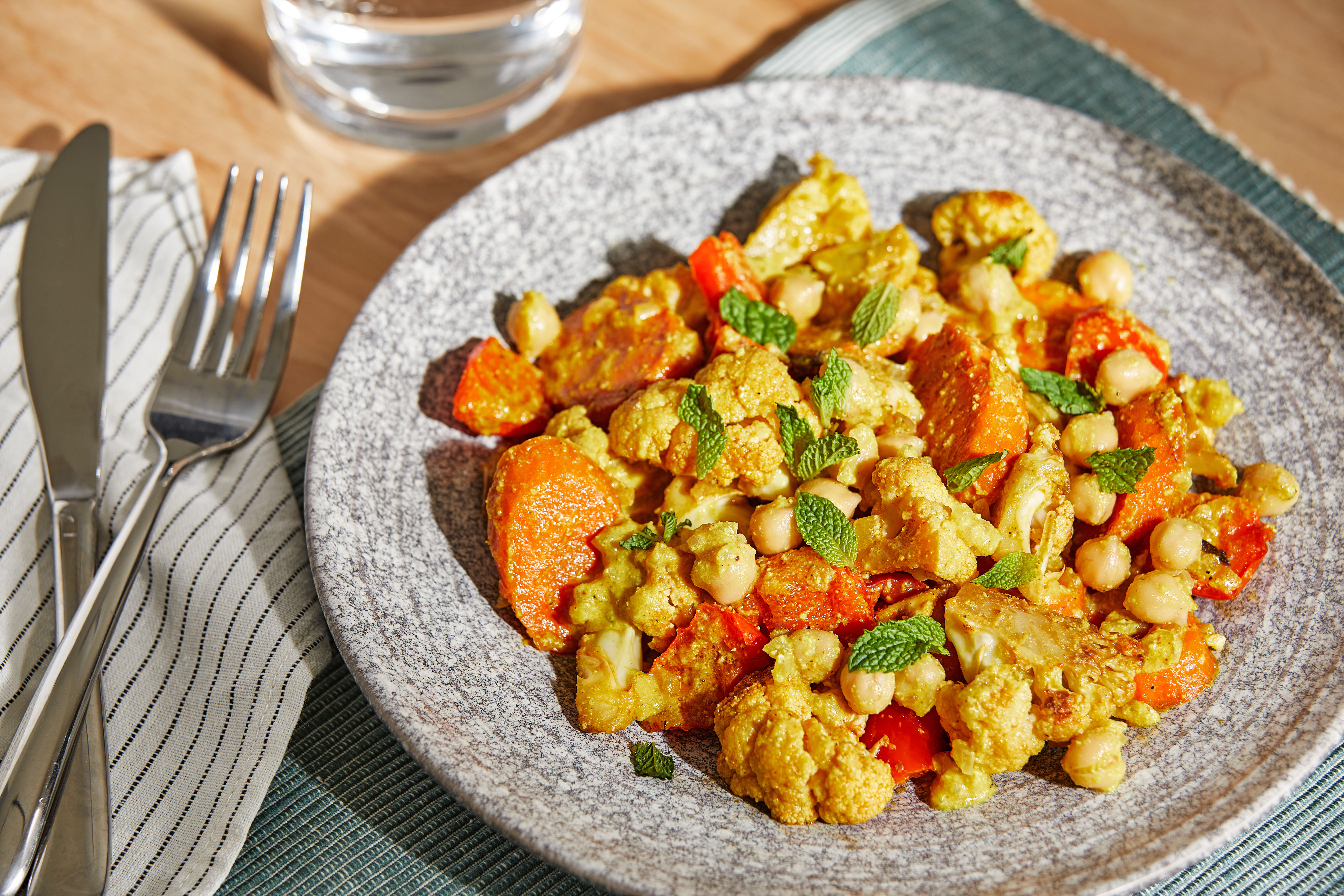 This luscious almond sauce coats roasted vegetables and chickpeas. It may become your favorite new way to dress up proteins and other ingredientsbecome your favorite new way to dress up proteins and other ingredients
	