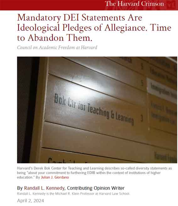 Why mandatory diversity statements are intolerable